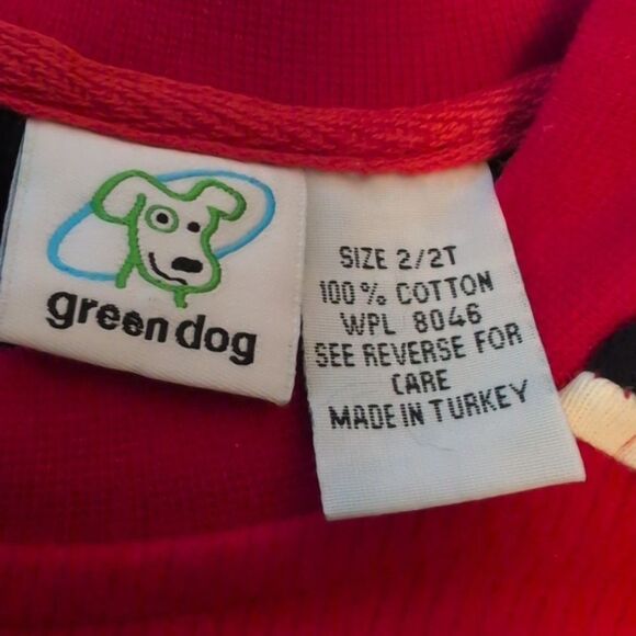 Green Dog Y2K boys red & black knit top size 2T nwt - Picture 2 of 6